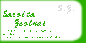sarolta zsolnai business card